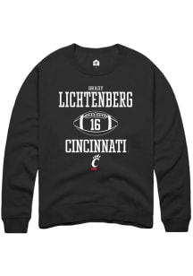 Brady Lichtenberg  Rally Cincinnati Bearcats Mens Black NIL Sport Icon Long Sleeve Crew Sweatshirt