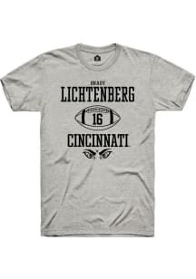 Brady Lichtenberg  Cincinnati Bearcats Ash Rally NIL Sport Icon Short Sleeve T Shirt