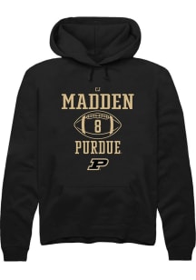 Cj Madden  Rally Purdue Boilermakers Mens Black NIL Sport Icon Long Sleeve Hoodie