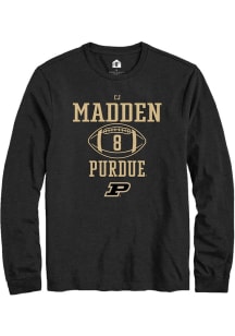 Cj Madden  Purdue Boilermakers Black Rally NIL Sport Icon Long Sleeve T Shirt