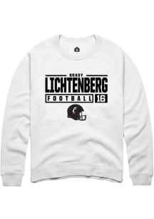 Brady Lichtenberg  Rally Cincinnati Bearcats Mens White NIL Stacked Box Long Sleeve Crew Sweatshir..