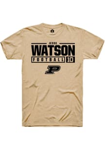 Jesse Watson  Purdue Boilermakers Gold Rally NIL Stacked Box Short Sleeve T Shirt