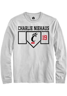 Charlie Niehaus  Cincinnati Bearcats White Rally NIL Playing Field Long Sleeve T Shirt