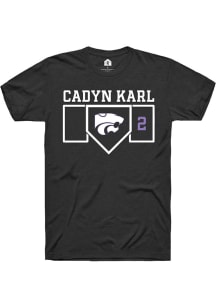 Cadyn Karl  K-State Wildcats Black Rally NIL Playing Field Short Sleeve T Shirt