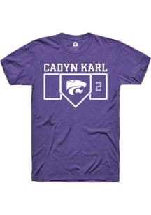 Cadyn Karl  K-State Wildcats Purple Rally NIL Playing Field Short Sleeve T Shirt