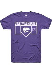 Cole Wisenbaker  K-State Wildcats Purple Rally NIL Playing Field Short Sleeve T Shirt
