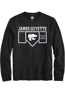 James Guyette  K-State Wildcats Black Rally NIL Playing Field Long Sleeve T Shirt