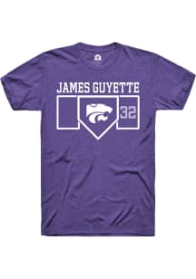 James Guyette  K-State Wildcats Purple Rally NIL Playing Field Short Sleeve T Shirt