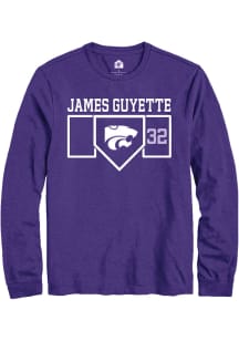 James Guyette  K-State Wildcats Purple Rally NIL Playing Field Long Sleeve T Shirt