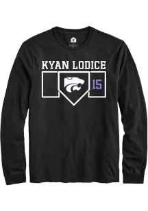 Kyan Lodice  K-State Wildcats Black Rally NIL Playing Field Long Sleeve T Shirt