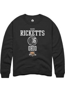 Darbi Ricketts  Rally Ohio Bobcats Mens Black NIL Sport Icon Long Sleeve Crew Sweatshirt