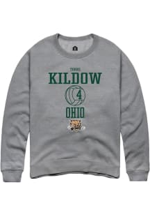 Torre Kildow  Rally Ohio Bobcats Mens Graphite NIL Sport Icon Long Sleeve Crew Sweatshirt