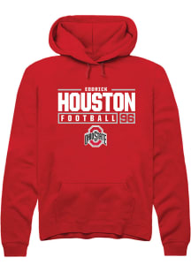 Eddrick Houston  Rally Ohio State Buckeyes Mens Red NIL Stacked Box Long Sleeve Hoodie