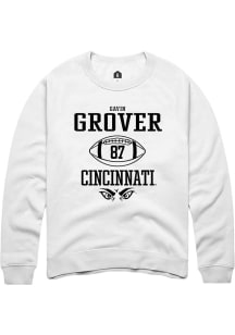 Gavin Grover  Rally Cincinnati Bearcats Mens White NIL Sport Icon Long Sleeve Crew Sweatshirt