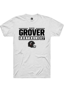 Gavin Grover  Cincinnati Bearcats White Rally NIL Stacked Box Short Sleeve T Shirt