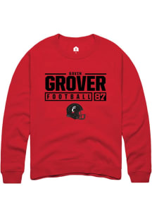Gavin Grover  Rally Cincinnati Bearcats Mens Red NIL Stacked Box Long Sleeve Crew Sweatshirt