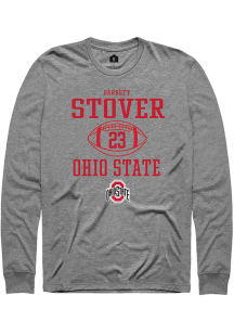 Garrett Stover  Ohio State Buckeyes Graphite Rally NIL Sport Icon Long Sleeve T Shirt