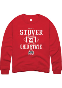 Garrett Stover  Rally Ohio State Buckeyes Mens Red NIL Sport Icon Long Sleeve Crew Sweatshirt