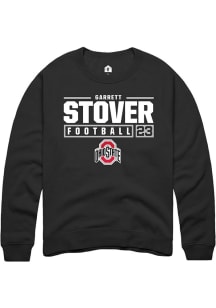 Garrett Stover  Rally Ohio State Buckeyes Mens Black NIL Stacked Box Long Sleeve Crew Sweatshirt
