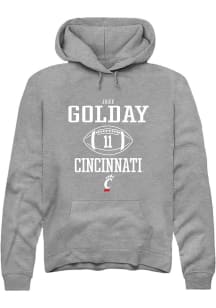 Jake Golday  Rally Cincinnati Bearcats Mens Graphite NIL Sport Icon Long Sleeve Hoodie
