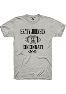 Zay Gravy Johnson  Cincinnati Bearcats Ash Rally NIL Sport Icon Short Sleeve T Shirt