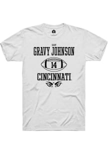 Zay Gravy Johnson  Cincinnati Bearcats White Rally NIL Sport Icon Short Sleeve T Shirt