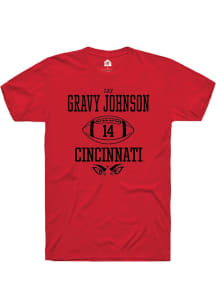 Zay Gravy Johnson  Cincinnati Bearcats Red Rally NIL Sport Icon Short Sleeve T Shirt