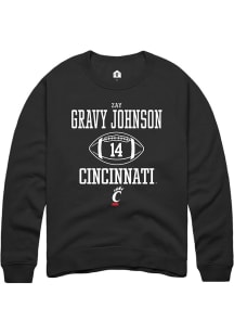 Zay Gravy Johnson  Rally Cincinnati Bearcats Mens Black NIL Sport Icon Long Sleeve Crew Sweatshirt
