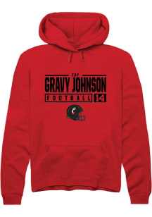Zay Gravy Johnson  Rally Cincinnati Bearcats Mens Red NIL Stacked Box Long Sleeve Hoodie