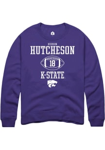 Hudson Hutcheson  Rally K-State Wildcats Mens Purple NIL Sport Icon Long Sleeve Crew Sweatshirt