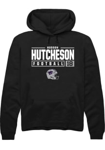 Hudson Hutcheson  Rally K-State Wildcats Mens Black NIL Stacked Box Long Sleeve Hoodie