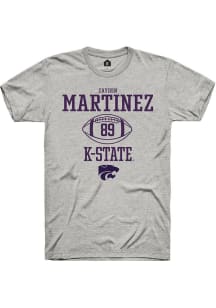 Zayden Martinez  K-State Wildcats Ash Rally NIL Sport Icon Short Sleeve T Shirt