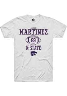 Zayden Martinez  K-State Wildcats White Rally NIL Sport Icon Short Sleeve T Shirt