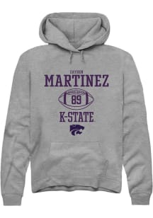 Zayden Martinez  Rally K-State Wildcats Mens Graphite NIL Sport Icon Long Sleeve Hoodie