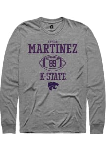 Zayden Martinez  K-State Wildcats Graphite Rally NIL Sport Icon Long Sleeve T Shirt