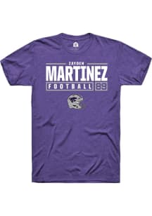 Zayden Martinez  K-State Wildcats Purple Rally NIL Stacked Box Short Sleeve T Shirt