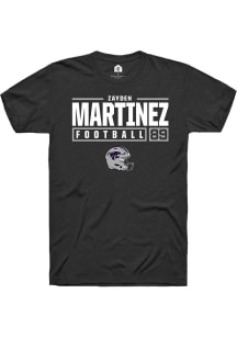 Zayden Martinez  K-State Wildcats Black Rally NIL Stacked Box Short Sleeve T Shirt