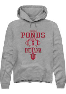 D’Angelo Ponds  Rally Indiana Hoosiers Mens Graphite NIL Sport Icon Graphic Long Sleeve Hoodie