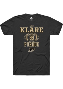 Luke Klare  Purdue Boilermakers Black Rally NIL Sport Icon Short Sleeve T Shirt