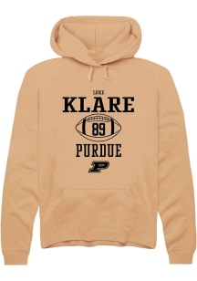 Luke Klare  Rally Purdue Boilermakers Mens Gold NIL Sport Icon Long Sleeve Hoodie