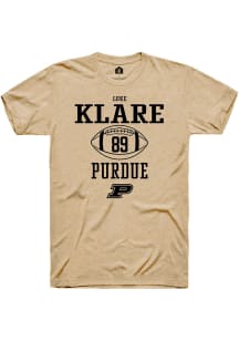 Luke Klare  Purdue Boilermakers Gold Rally NIL Sport Icon Short Sleeve T Shirt