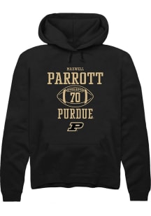 Maxwell Parrott  Rally Purdue Boilermakers Mens Black NIL Sport Icon Long Sleeve Hoodie