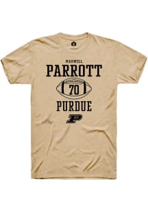 Maxwell Parrott  Purdue Boilermakers Gold Rally NIL Sport Icon Short Sleeve T Shirt