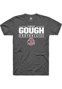 Glorien Gough  Ohio State Buckeyes Dark Grey Rally NIL Stacked Box Short Sleeve T Shirt