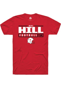 Blye Hill  Nebraska Cornhuskers Red Rally NIL Stacked Box Short Sleeve T Shirt