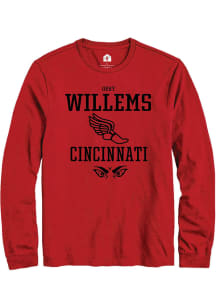 Orry Willems  Cincinnati Bearcats Red Rally NIL Sport Icon Long Sleeve T Shirt