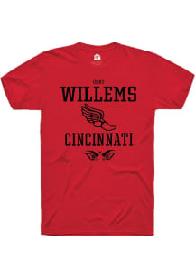 Orry Willems  Cincinnati Bearcats Red Rally NIL Sport Icon Short Sleeve T Shirt