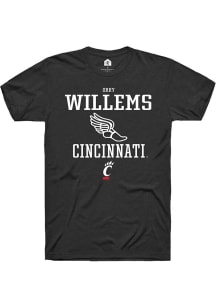 Orry Willems  Cincinnati Bearcats Black Rally NIL Sport Icon Short Sleeve T Shirt