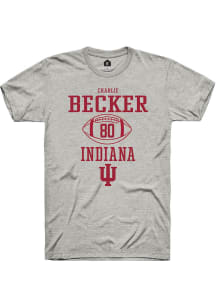 Charlie Becker  Indiana Hoosiers Ash Rally NIL Sport Icon Short Sleeve T Shirt