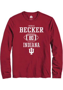 Charlie Becker  Indiana Hoosiers Red Rally NIL Sport Icon Long Sleeve T Shirt